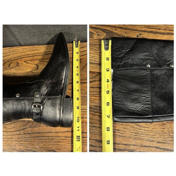 Michael Kors Carney Black Studded Leather Knee High Riding Boots Women’s 9 - Picture 7 of 8